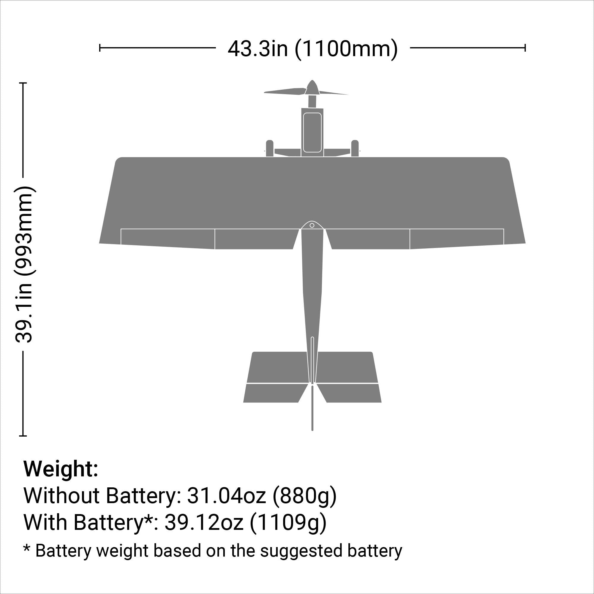 E-Flite Ultra Stick 1.1m RC Plane, BNF Basic