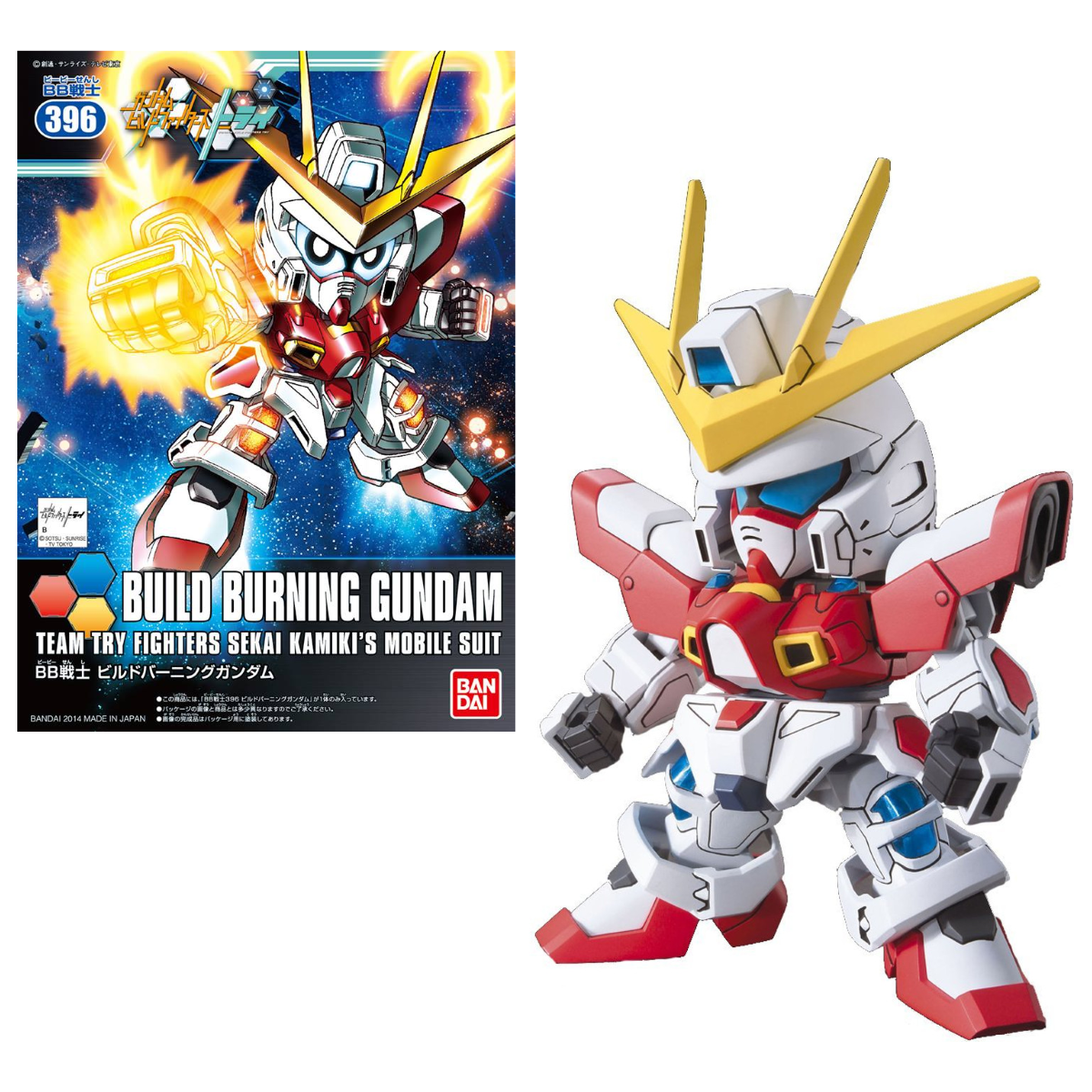 BANDAI BB396 BUILD BURNING GUNDAM