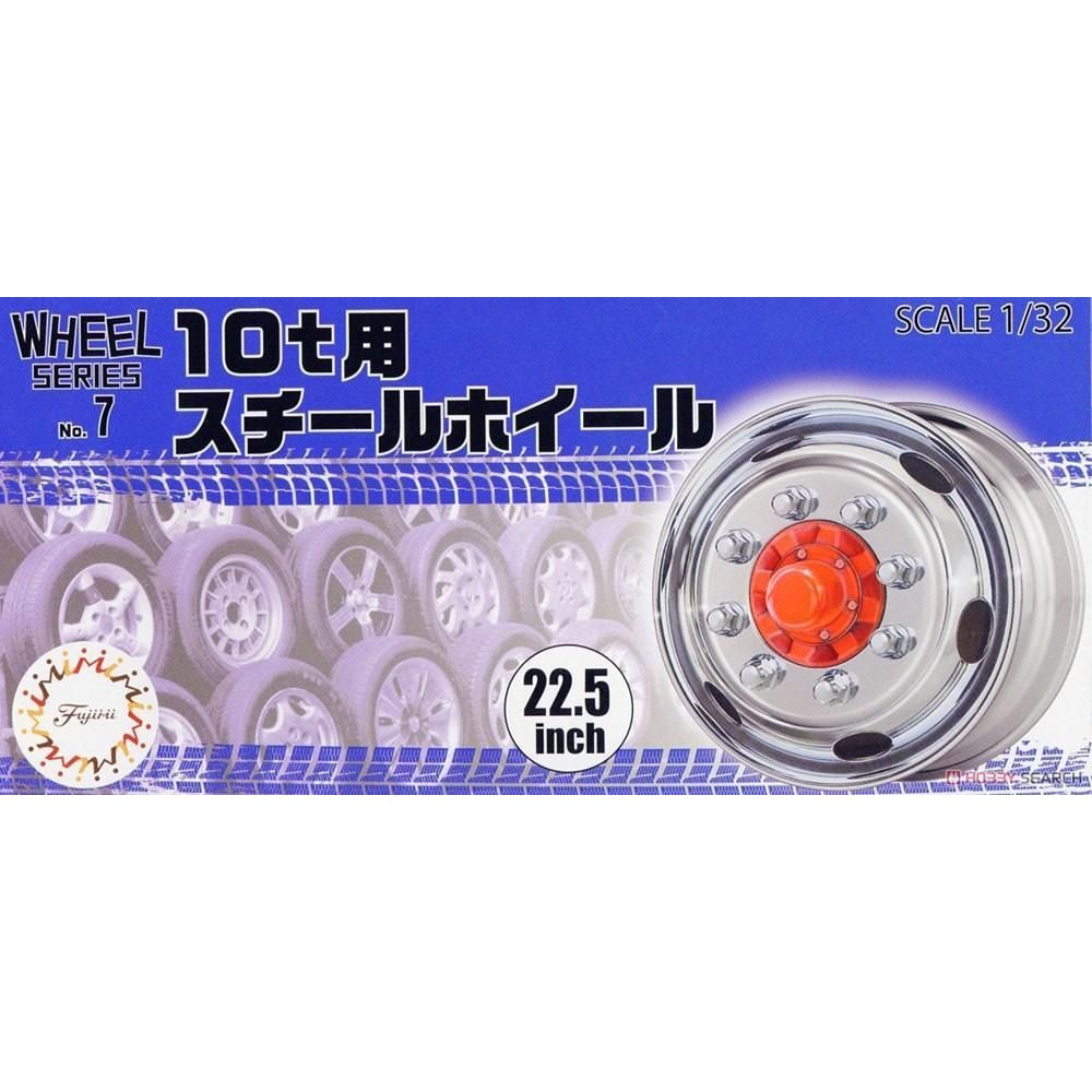 Fujimi 1/32 Steel Wheel for 10t 22.5inch (Wheel-07) Plastic Model Kit