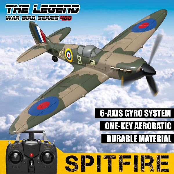 VOLANTEX RC Spitfire 400mm with Xpilot Stabilization RC Plane RTF