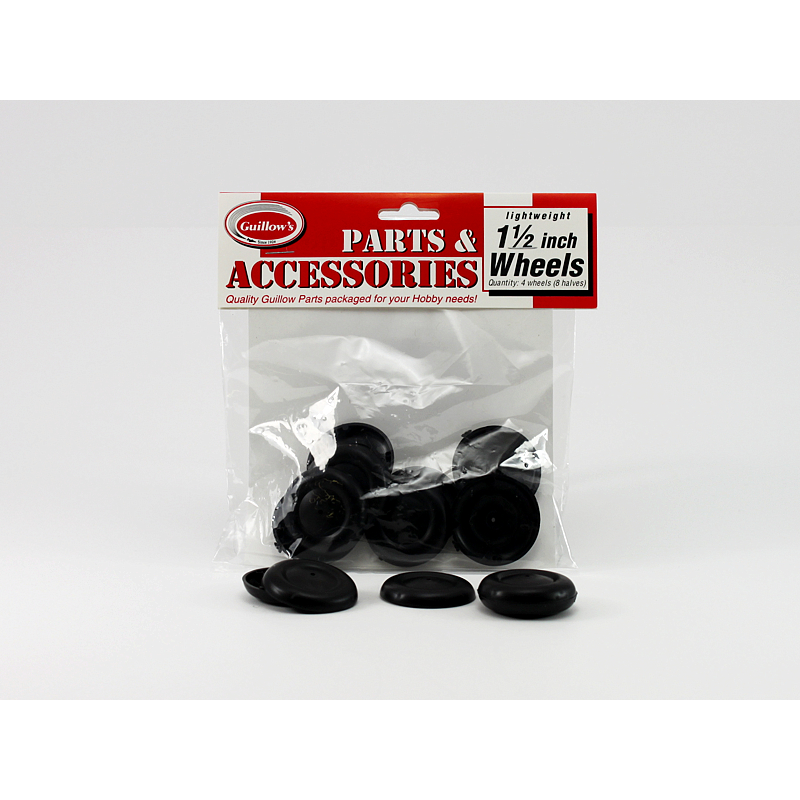 Guillow's 1Â½â€ Plastic Half Wheel (8Â½ wheels) Accessories Pack