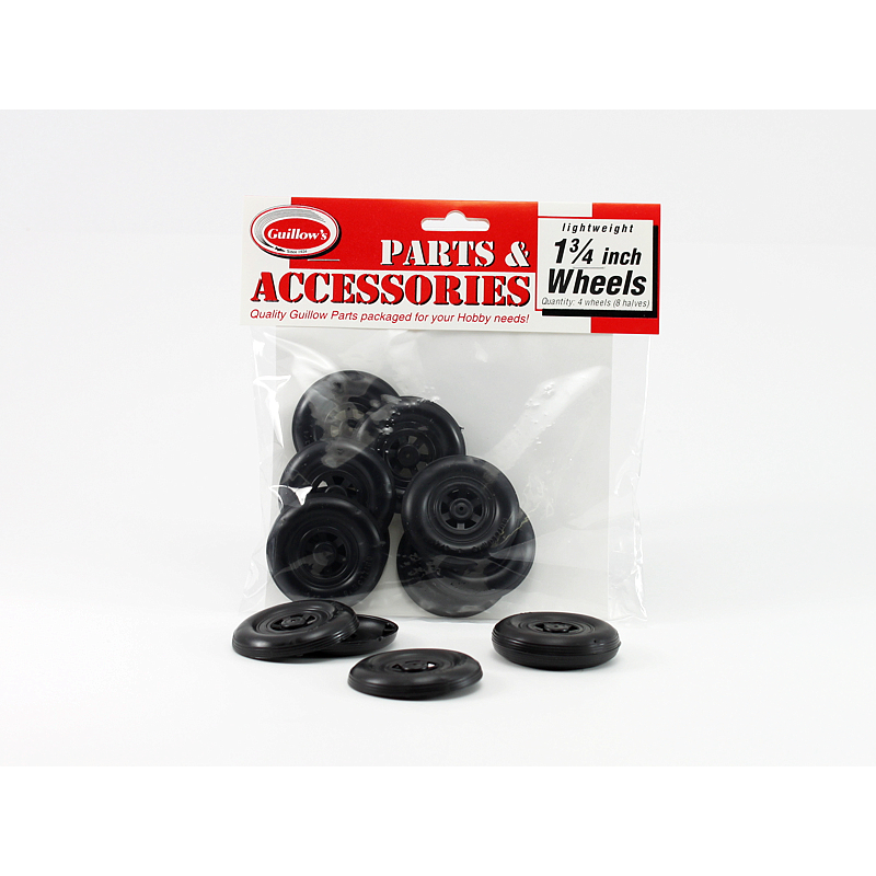 Guillow's 1Â¾â€ Plastic Half Wheel (8Â½ wheels) Accessories Pack