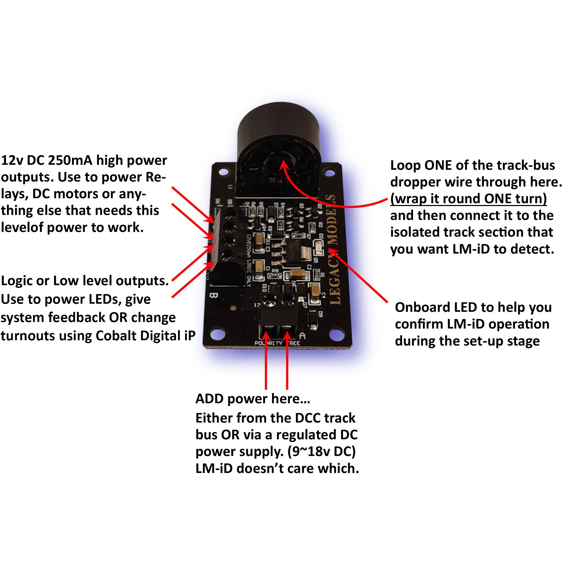 DCC CONCEPTS LEGACY MODELS Intelligent Detector (3 Pack)