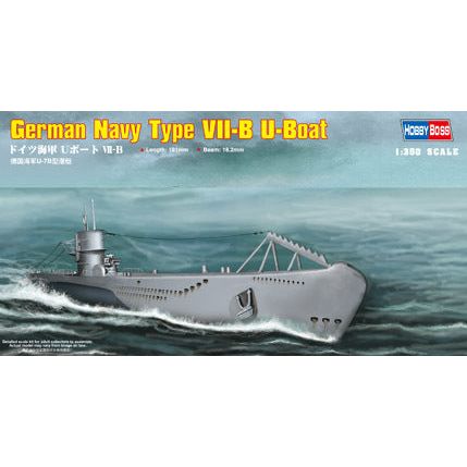 Hobby Boss 1/350 DKM Navy Type VII-B U-Boat Plastic Model Kit [83504]