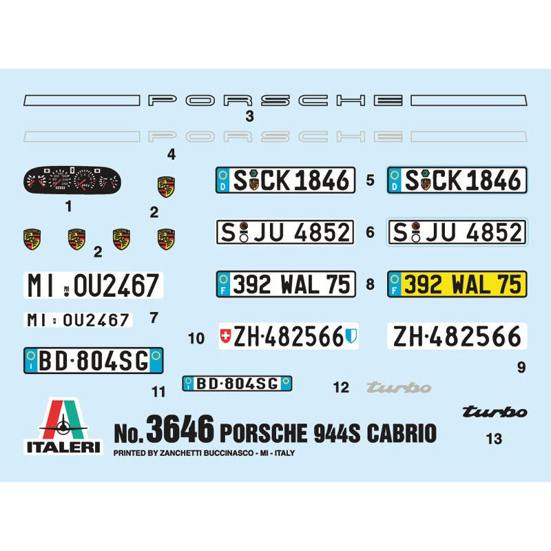 ITALERI 1/24 Porsche 944S Cabrio
