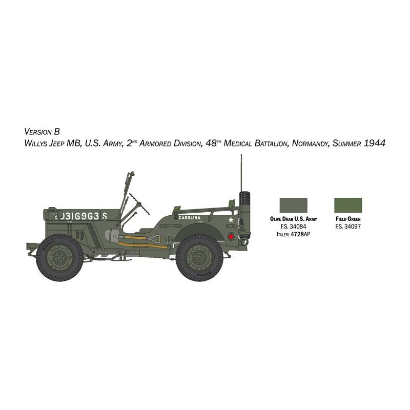 ITALERI 1/24 Jeep Willys MB 80th Anniversary