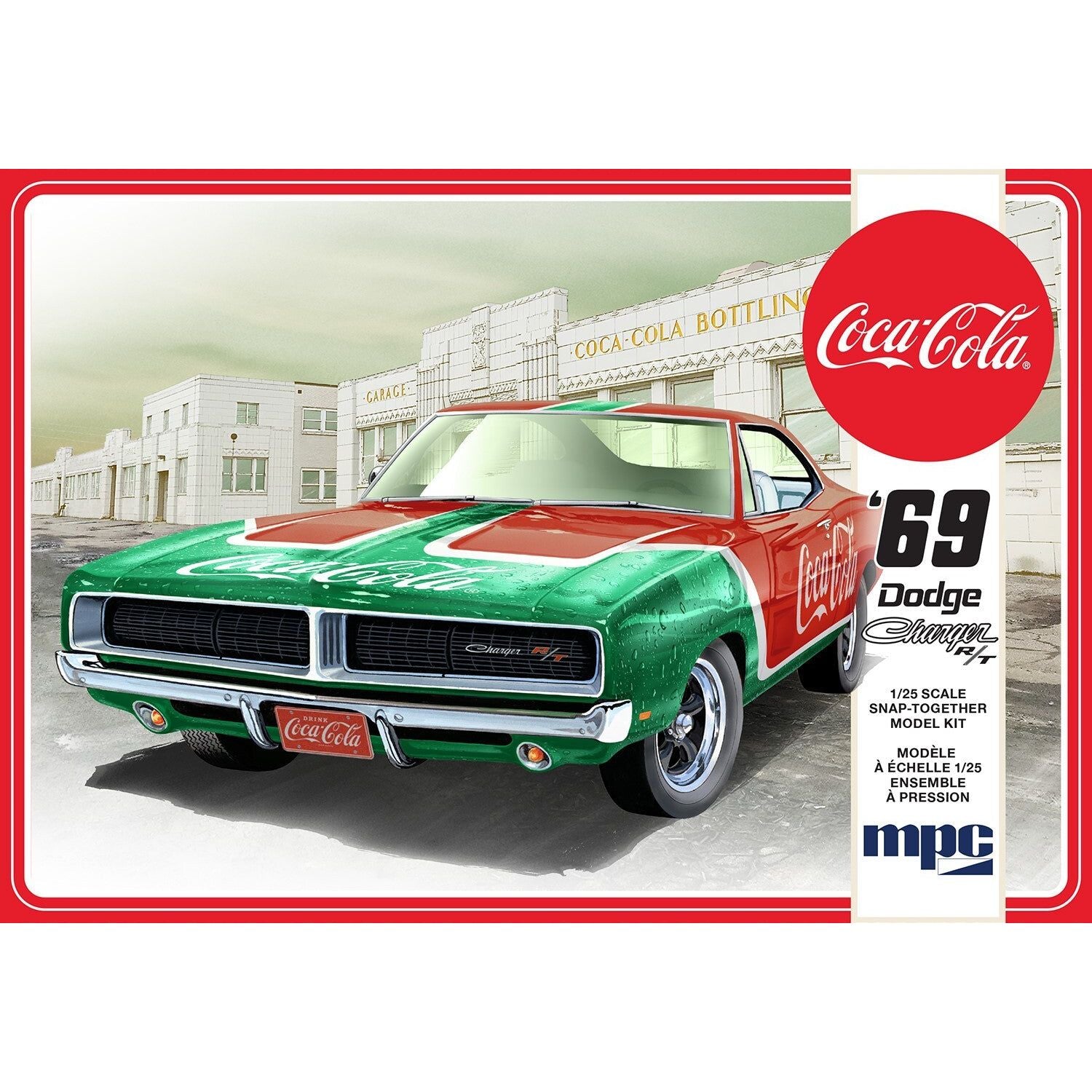 MPC 1/25 1969 Dodge Charger RT (Coca Cola) Snap Plastic Model Kit