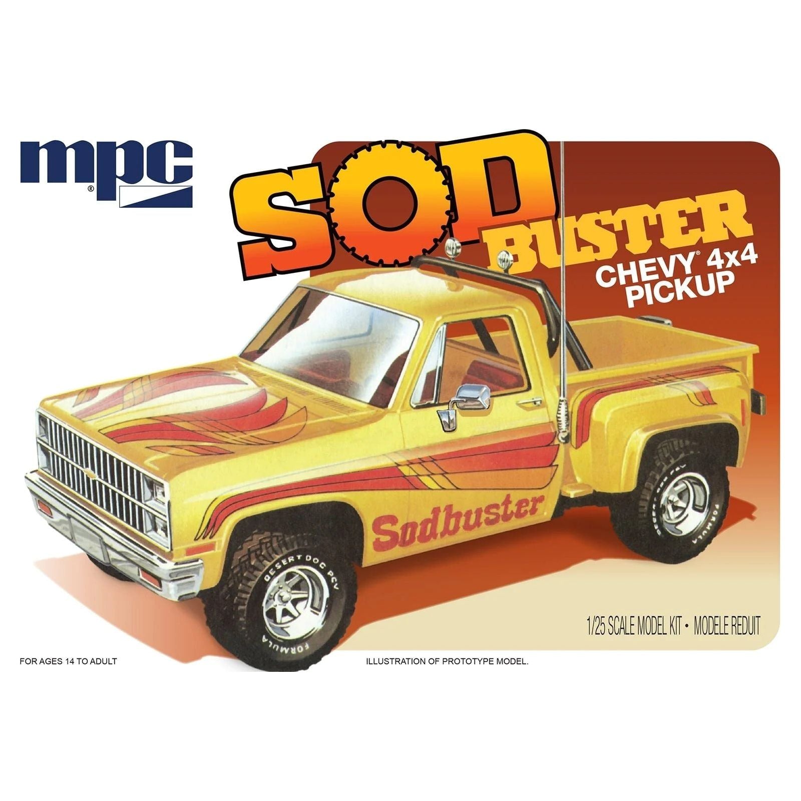 MPC 1/25 1981 Chevy Stepside Pickup Sod Buster Plastic Model Kit