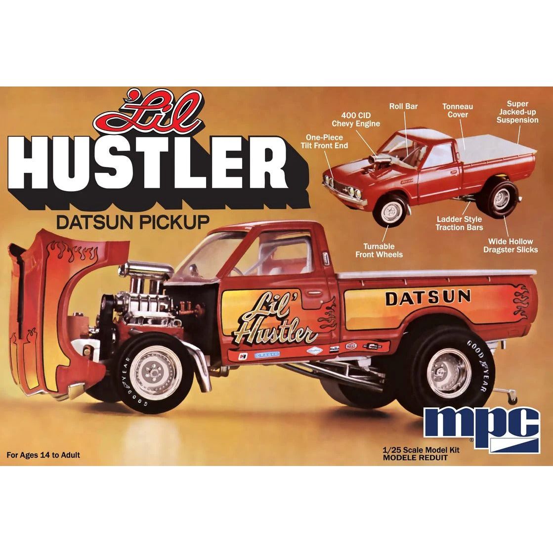 MPC 1/25 1975 Datsun Pickup "Li'l Hustler" Plastic Model Kit