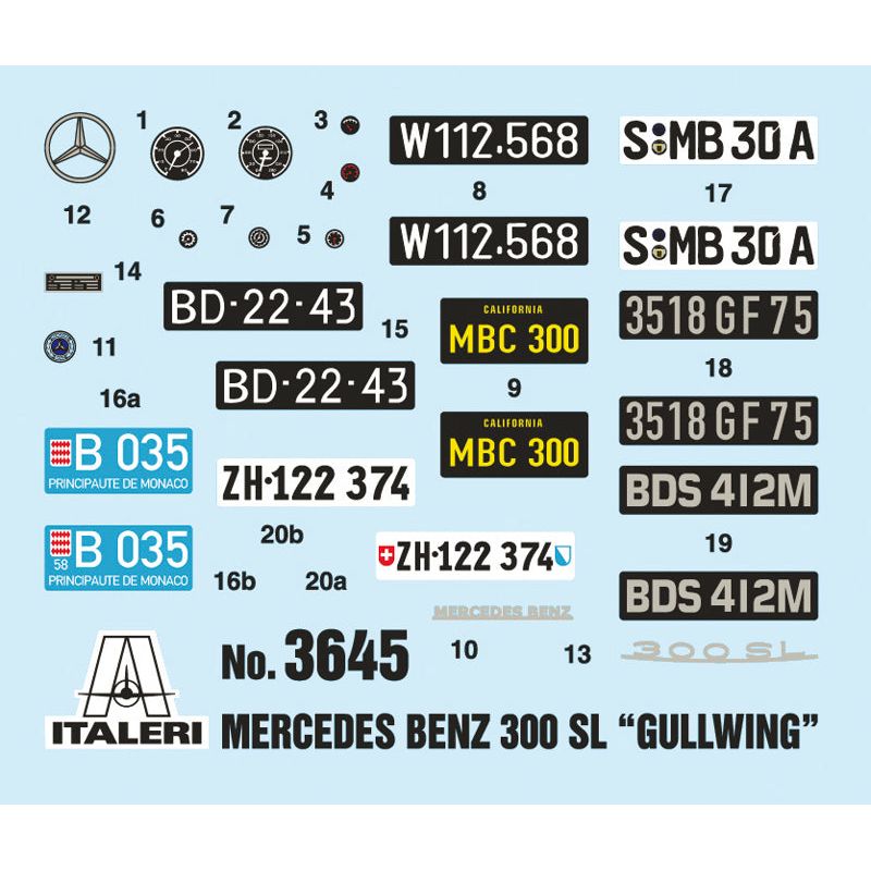 ITALERI 1/24 Mercedes 300 SL Gullwing