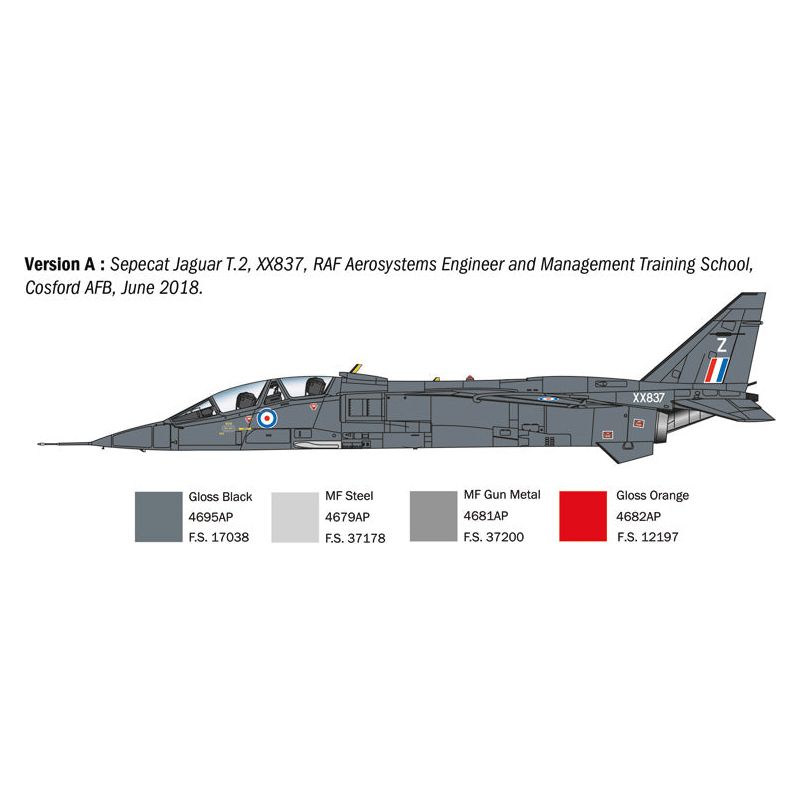 ITALERI 1/72 Jaguar T.2 R.A.F. Trainer