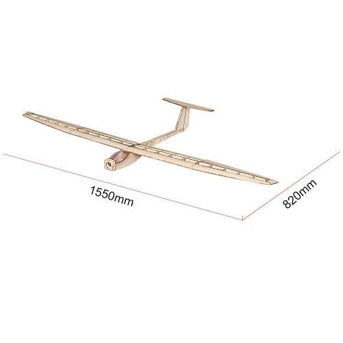 DANCING WINGS HOBBY EP Balsa Glider Griffin Kit (1.55m)