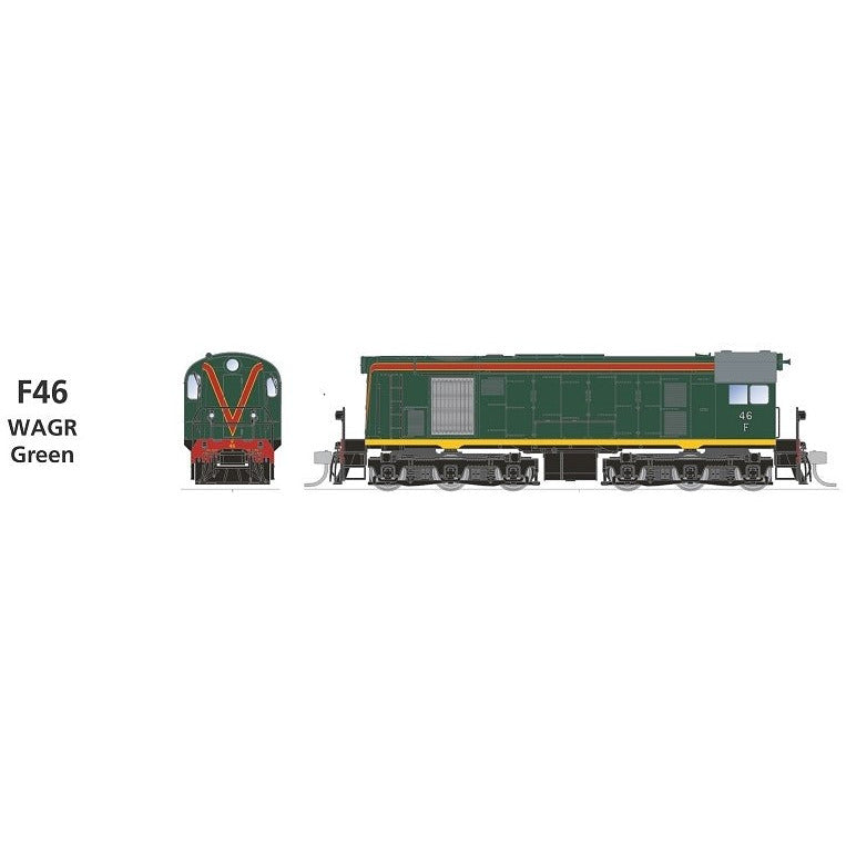 SDS MODELS HO WAGR F Class F46 WAGR Green DCC Sound