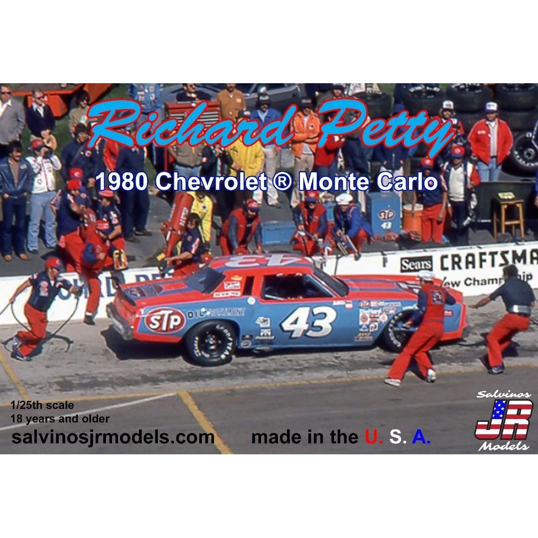 SALVINOS JR 1/25 Richard Petty Racing 1980 Chevrolet Monte Carlo Reverse Paint Plastic Model Kit