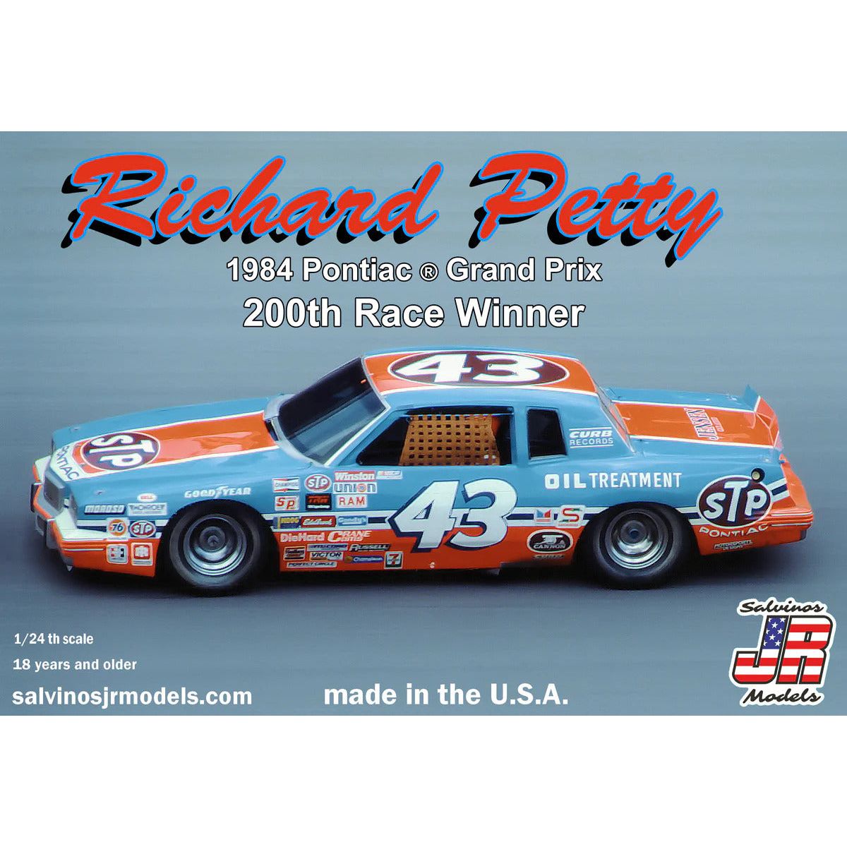 SALVINOS JR 1/24 Richard Petty 1984 Pontiac Grand Prix 200 Race Winner Plastic Model Kit