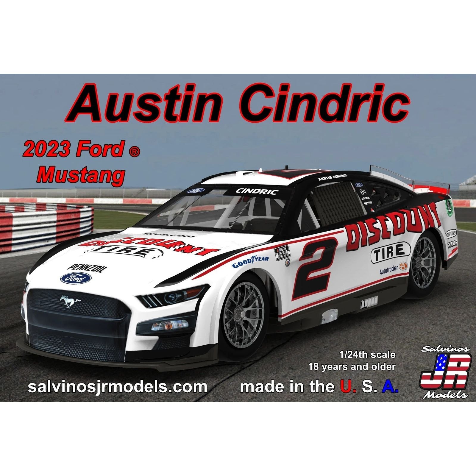 SALVINOS JR 1/24 Team Penske 2023 Austin Cindric  Ford Mustang Primary Plastic Model Kit