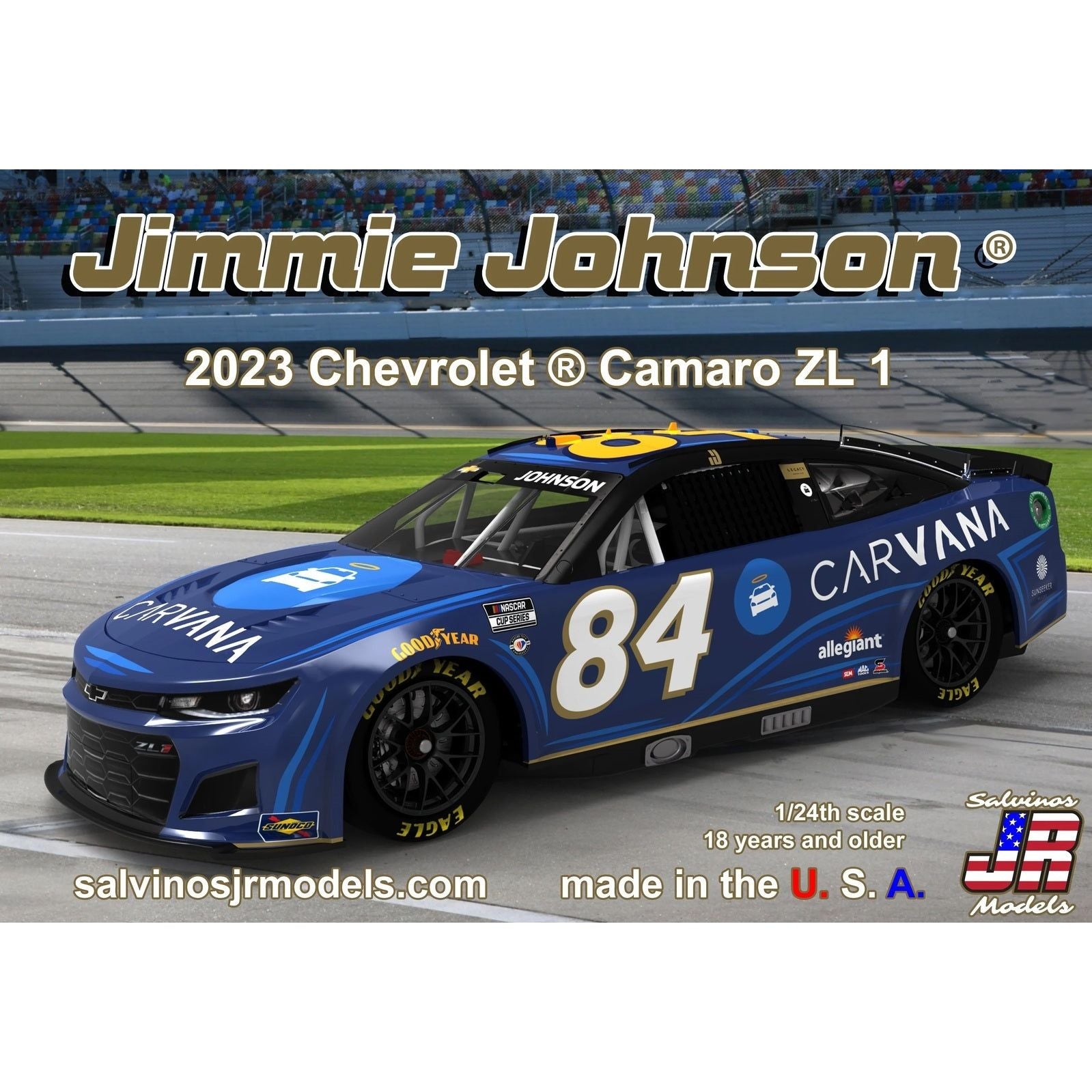 SALVINOS JR 1/24 Legacy Motor Club Jimmie Johnson 2023 Camaro Primary Plastic Model Kit