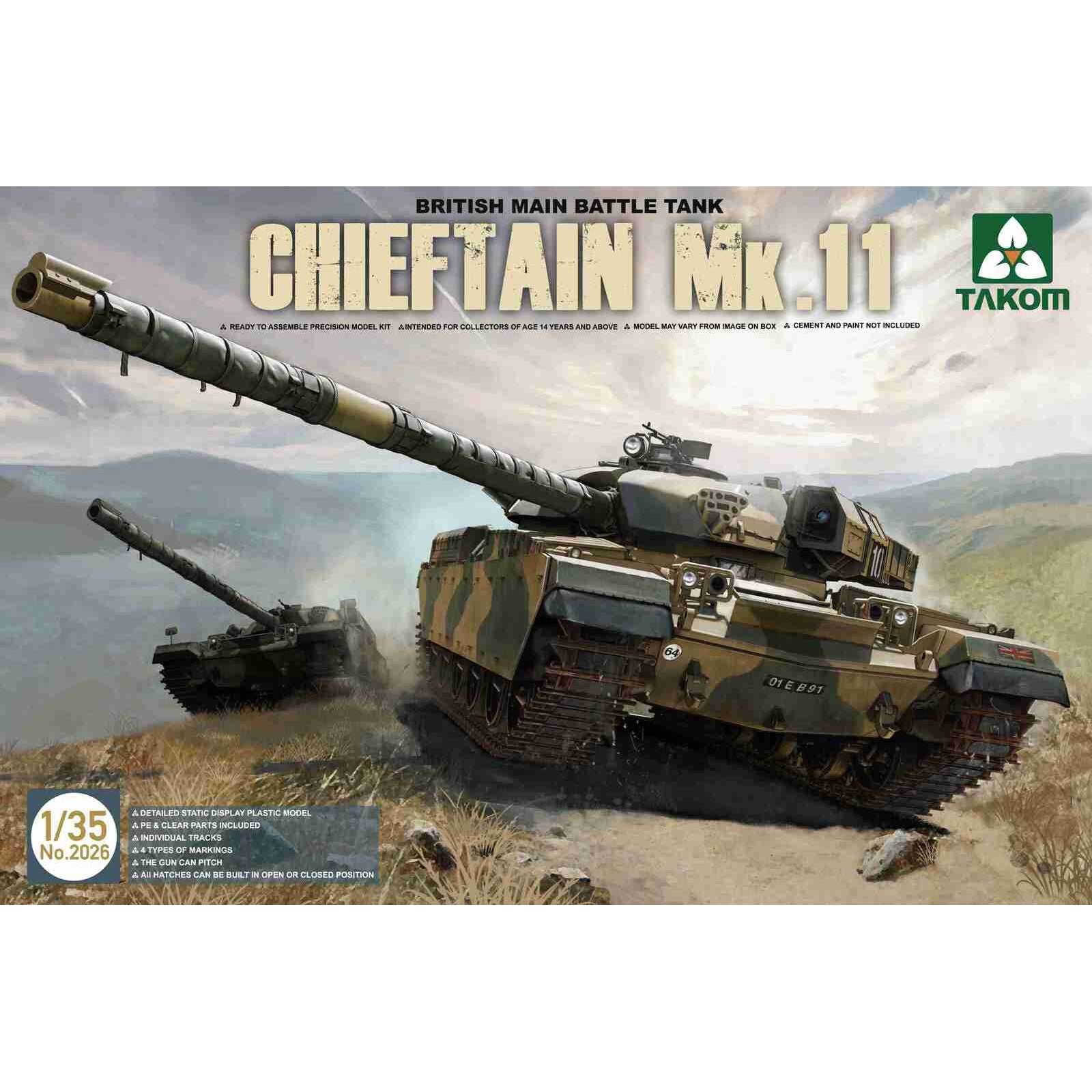 Takom 1/35 British Main Battle Tank Chieftain Mk.11 Plastic Model Kit