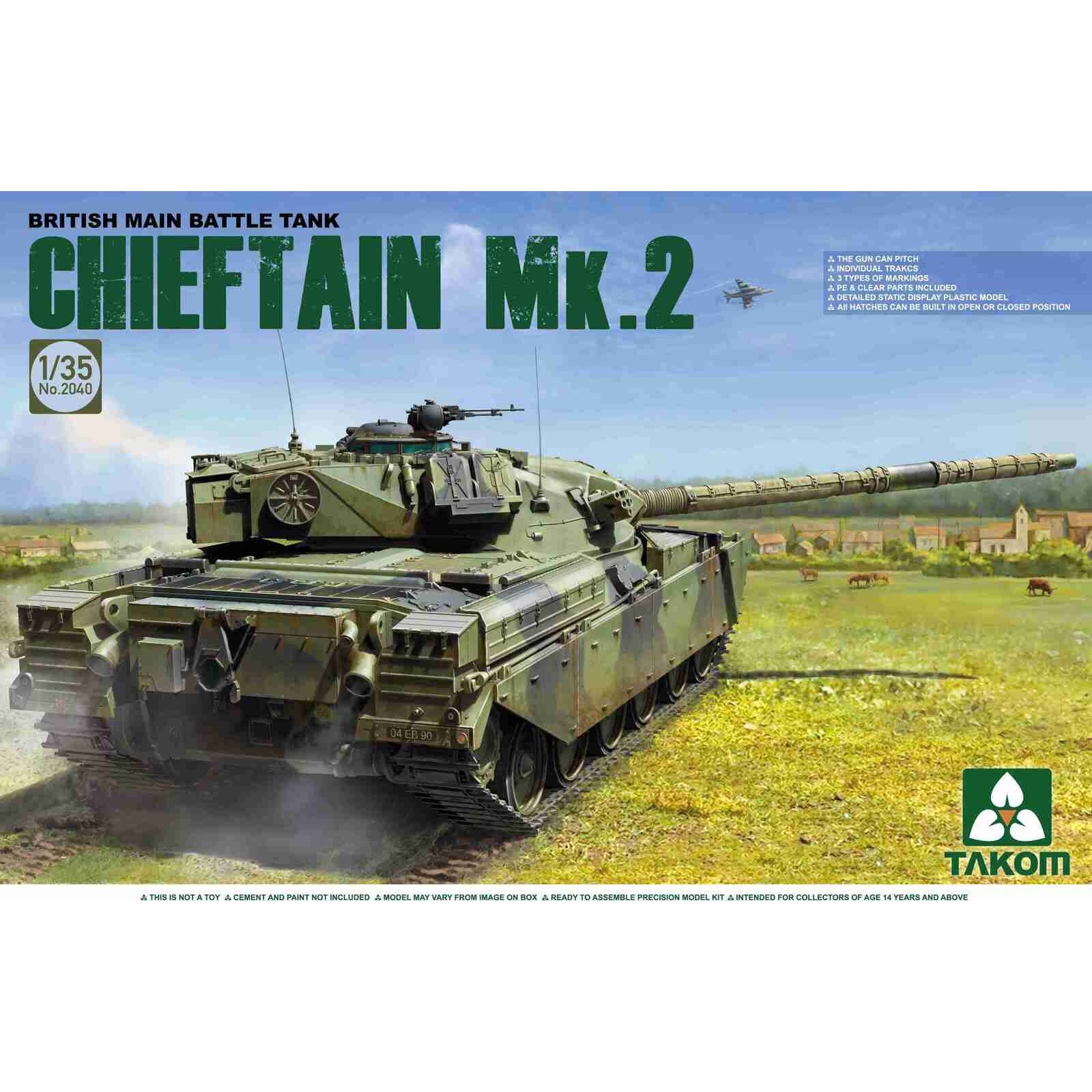 Takom 1/35 British Main Battle Tank Chieftain Mk.2 Plastic Model Kit