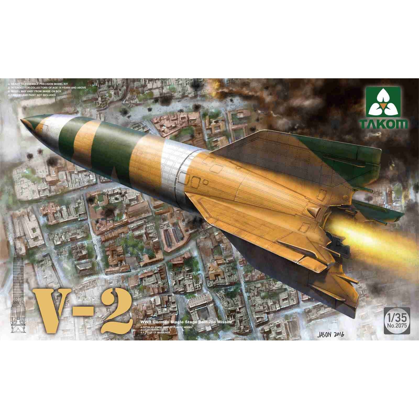 Takom 1/35 WWII German Single Stage Ballistic Missile V-2 Plastic Model Kit [2075]