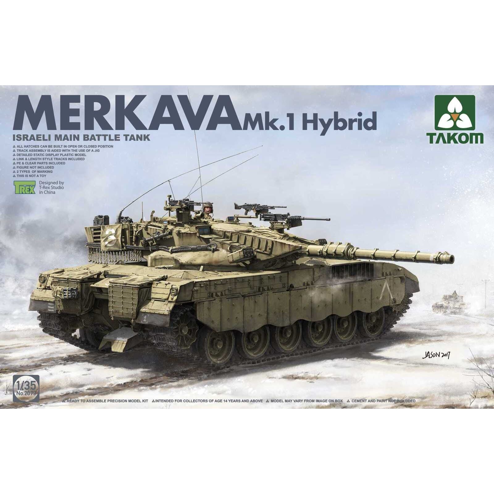 Takom 1/35 Israeli Main Battle Tank Merkava 1 Hybird Plastic Model Kit