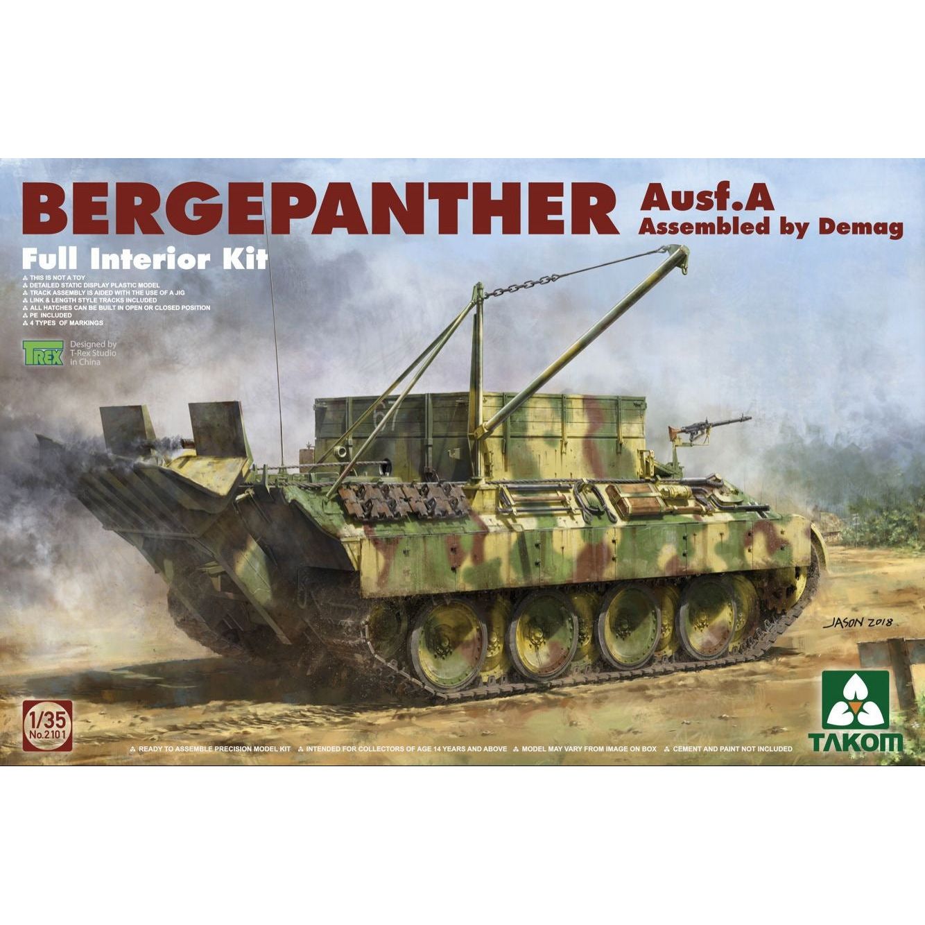 Takom 1/35 Bergepanther Ausf.A Assembled w/ full interior kit Plastic Model Kit