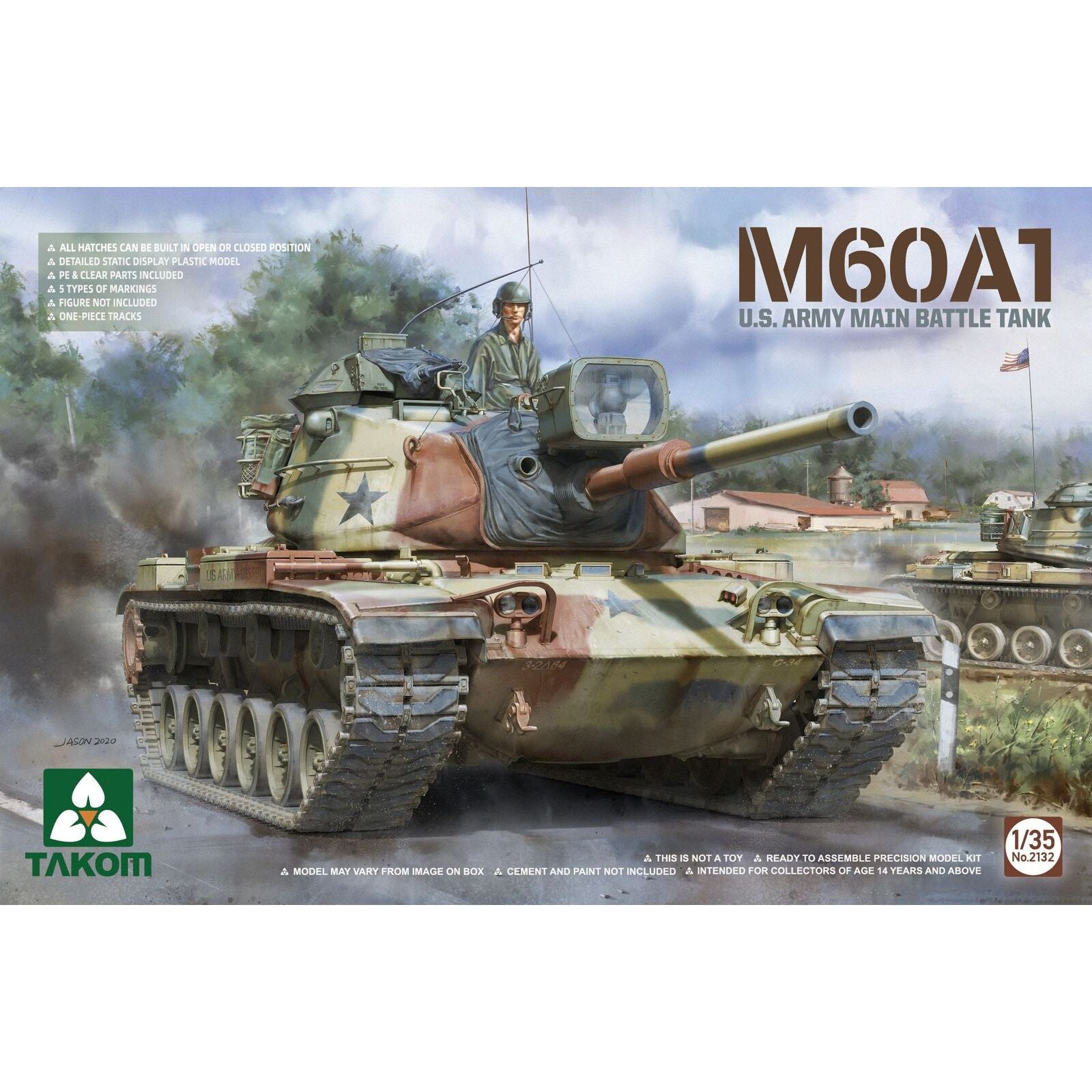 Takom 1/35 M60A1 U.S .ARMY MAIN BATTLE TANK Plastic Model Kit