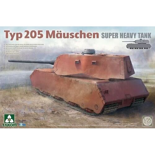 TAKOM 1/35 Typ 205 Mauschen Super Heavy Tank Plastic Model Kit [2159]