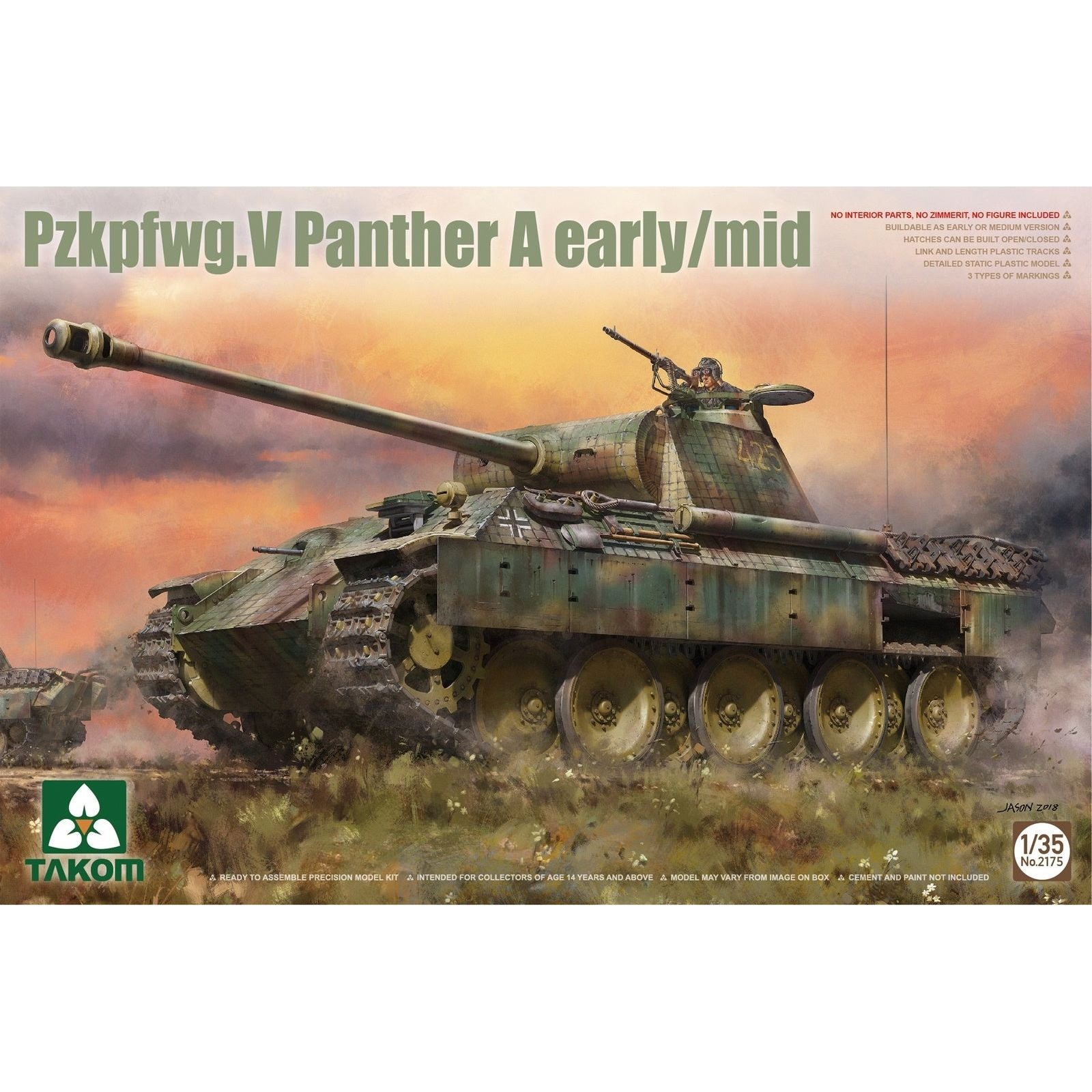 TAKOM 1/35 Pzkpfwg.V Panther A Early/Mid