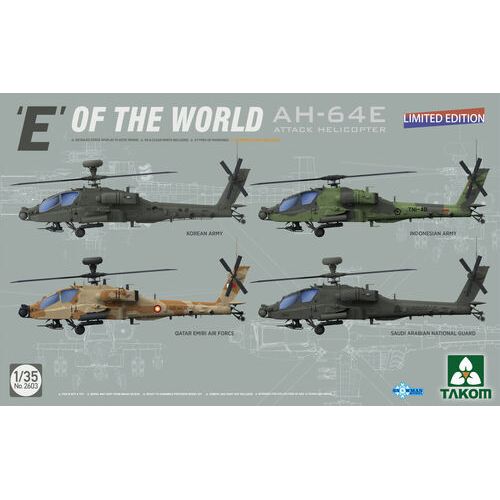 Takom 1/35 'E' of the World AH-64E Attack Helicopter (Limited Edition) Plastic Model Kit