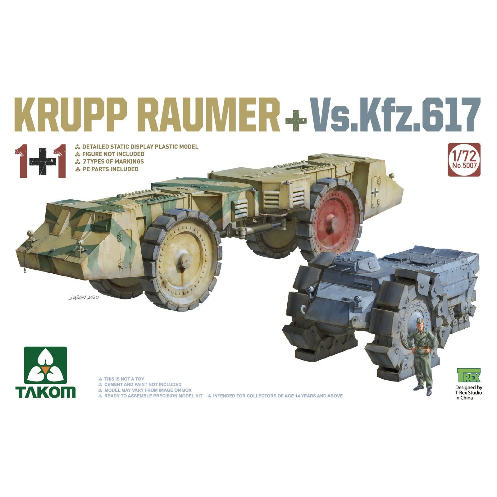 Takom 1/72 Krupp Raumer+Vs.Kfz.617 (1+1) Plastic Model Kit