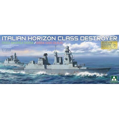 Takom 1/350 Italian Horizon Class Destroyer D553 Andrew Doria / D554 Caio Duiluo Plastic Model Kit