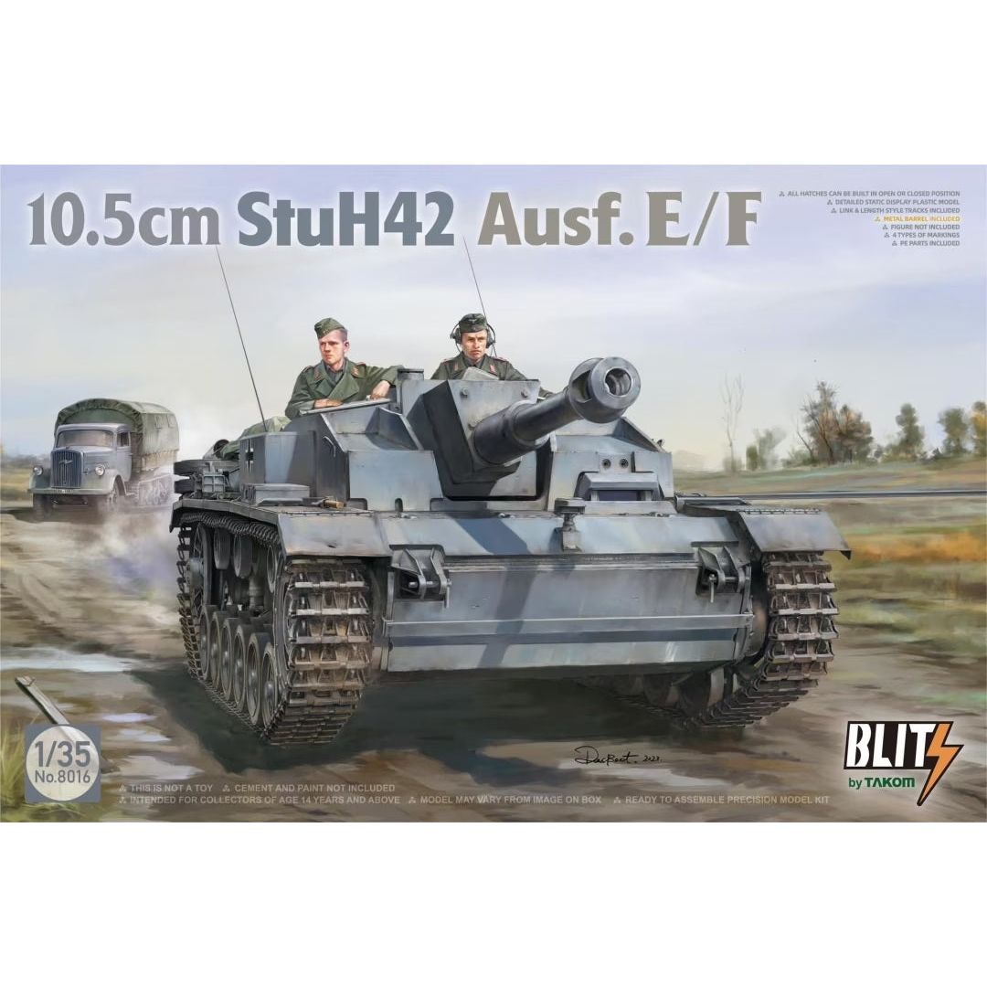 Takom 1/35 10.5cm StuH42 Ausf.E/F Plastic Model Kit