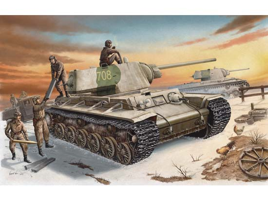 Trumpeter 1/35 Russian KV-1 model 1942 Heavy Cast Turret Tank Plastic Model Kit [00359]