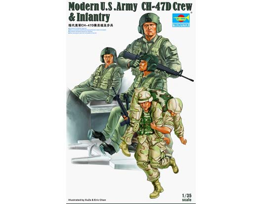 Trumpeter 1/35 Modern U.S. Army CH-47D Crew & Infantry