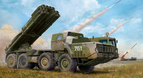 Trumpeter 1/35 Russian 9A52-2 Smerch-M multiple rocketÂ launcher of RSZO 9k58 Smerch MRLS