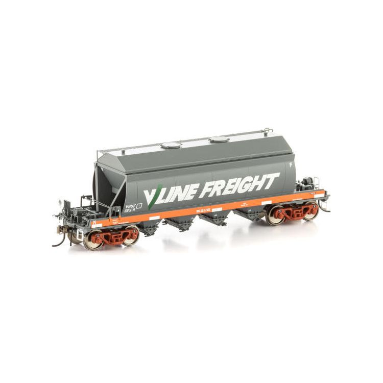 AUSCISION HO VHSF Sand Hopper, Orange/Grey with V/Line Freight Logos - 4 Car Pack