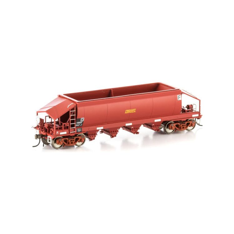 AUSCISION HO VHQF Quarry Hopper, Red with Freight Australia Logos - Single Car