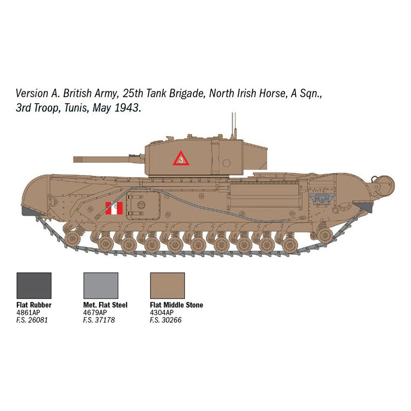 ITALERI 1/72 Churchill Mk.III Glueable Tracks