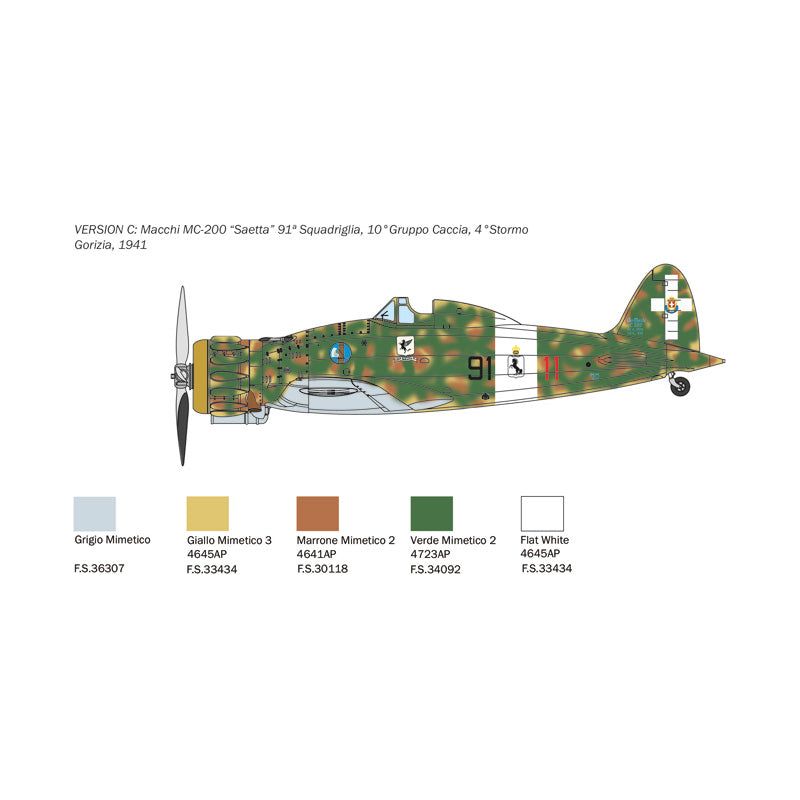 ITALERI 1/48 Macchi MC 200 Saetta