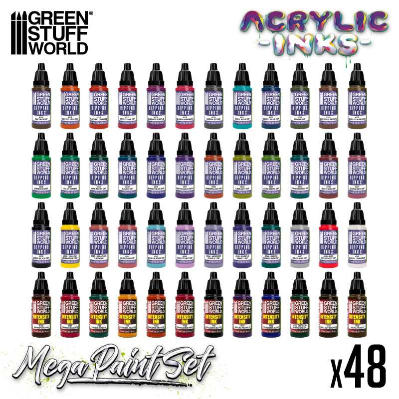 GREEN STUFF WORLD Acrylic Dipping Ink Mega Paint Set