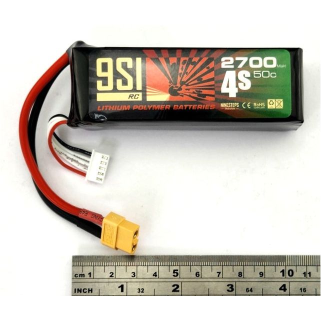 NINESTEPS 2700mAh 14.8V  50C 4 Cell LiPo Battery Soft Case (XT60 Plug)