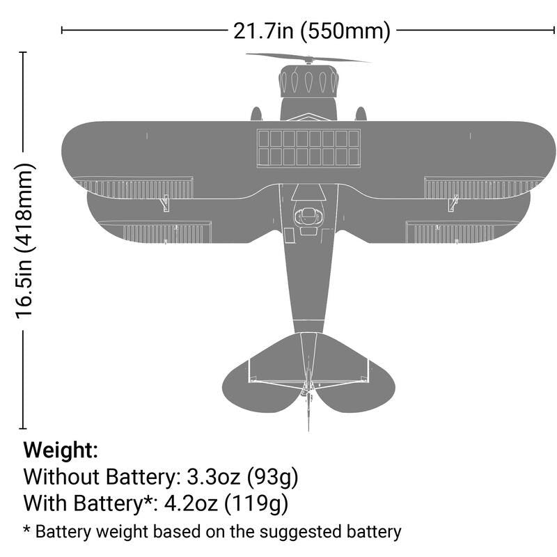 E-FLITE UMX Waco BNF Basic, Yellow