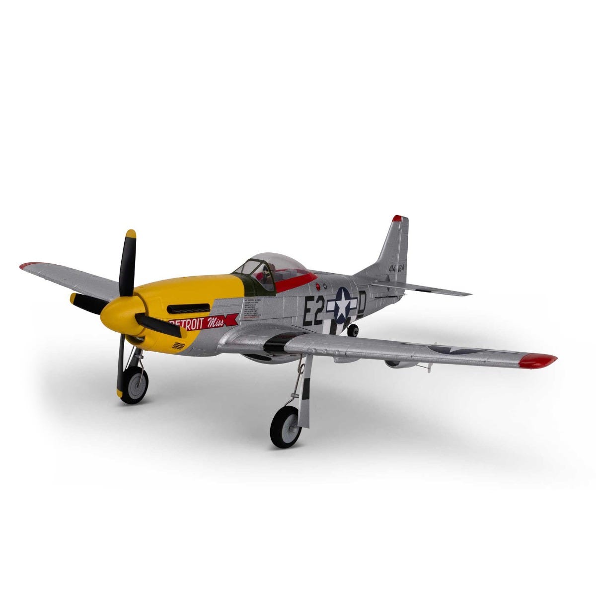 E-Flite UMX P-51D Miss Detroit RC Plane, BNF Basic, EFLU7350