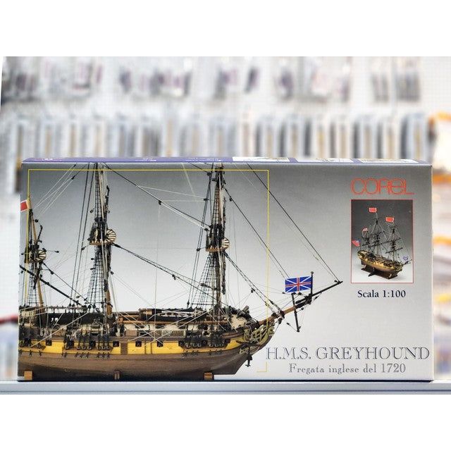 COREL 1/100 HMS Greyhound 20 Gun Frigate 1720 Wooden Kit