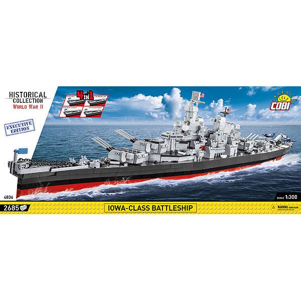 COBI World War II - Iowa-Class Battleship 4 in 1 (2685 Pieces)