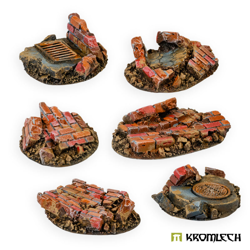 KROMLECH Medium Old Town Ruins Basing Kit (6)