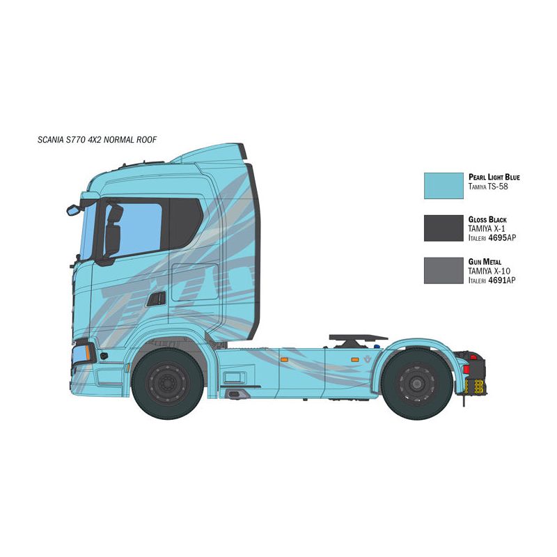 ITALERI 1/24 Scania 770 4x2 Normal Roof