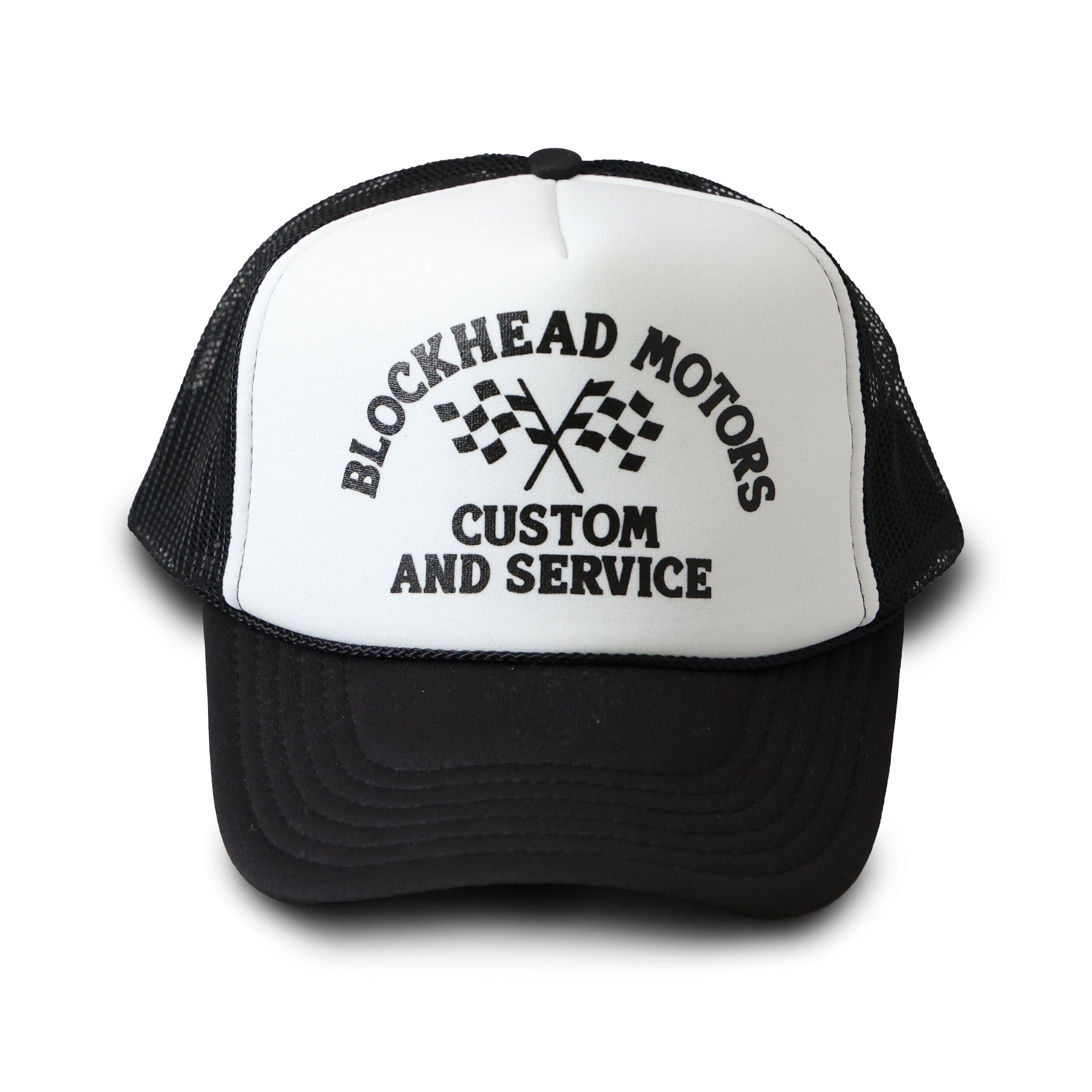 BLOCKHEAD MOTORS Old School Mesh Cap [White x Black]