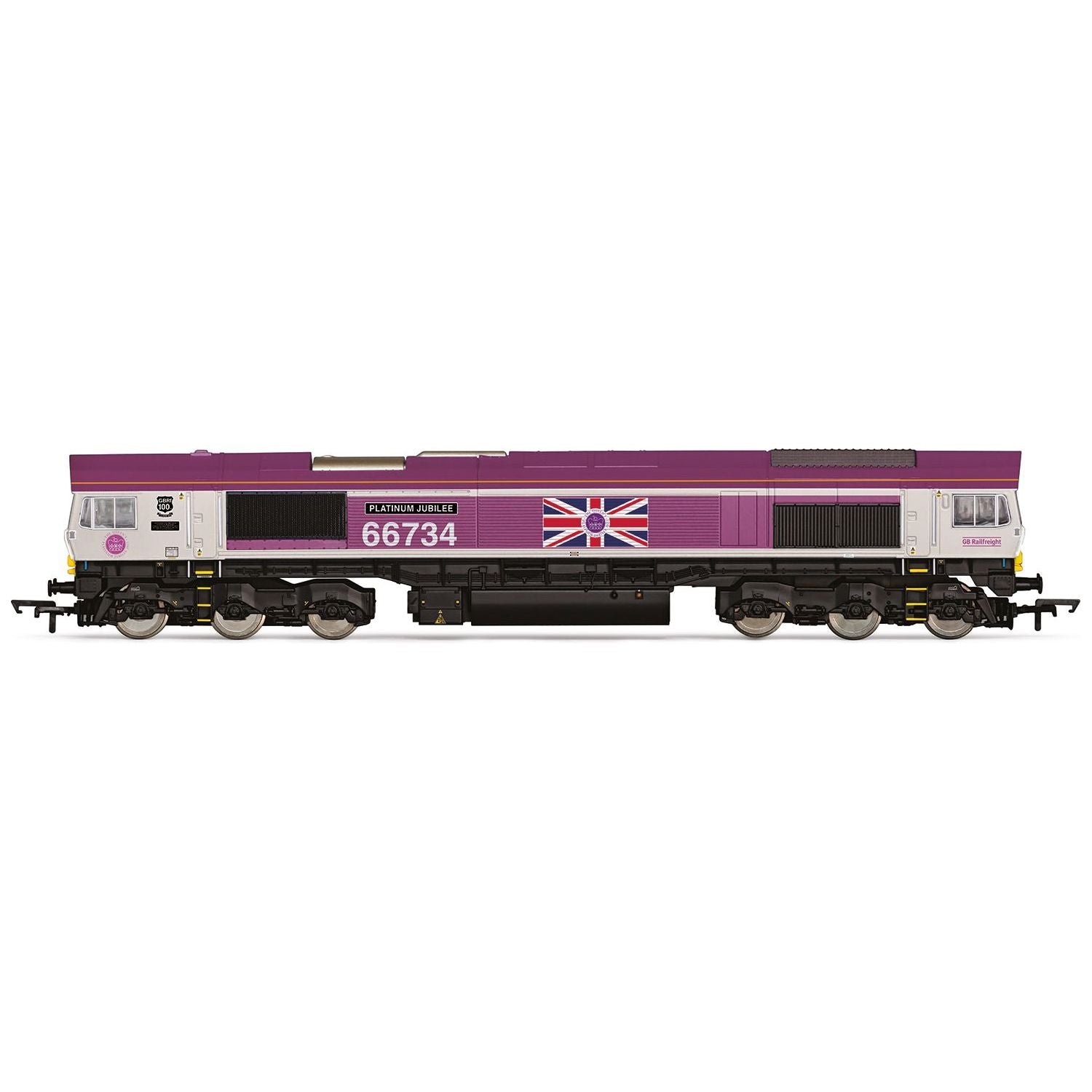 HORNBY GBRF, CLASS 66, CO-CO, 66734 'PLATINUM JUBILEE' - ERA 10